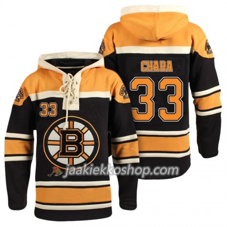 Miehille NHL Boston Bruins Zdeno Chara 33 Musta Sawyer Hooded Sweatshirt